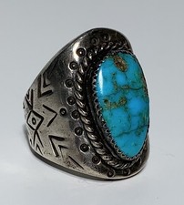 LARGE EARLY NAVAJO SILVER