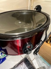 Andrew James 5 liter red digital family slow cooker