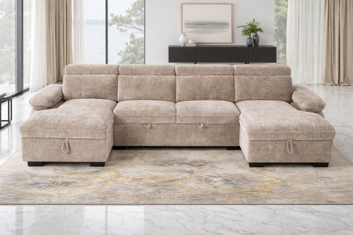 Beige shape sofa bed large - beige,