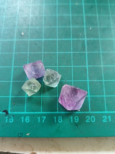 Tetrahedral fluorite crystals - tetrahedral,