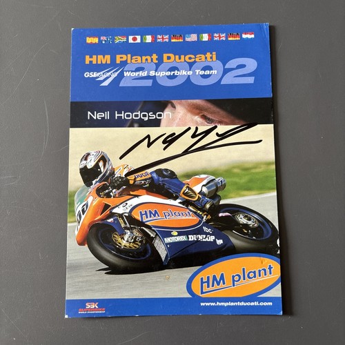 Signed neil hodgson rider card - hodgson,