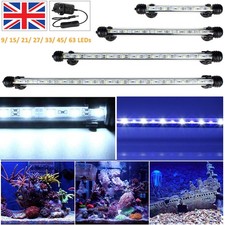 18-108cm LED Aquarium Fish Tank Submersible LED Light Lamp Tube Bar White&Blue