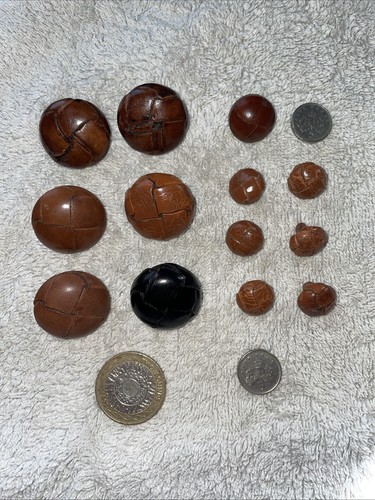 Job lot leather buttons 13 - job,