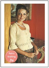 1970s Victorian Style Blouse Vintage Knitting Pattern in 3 sizes - Copy