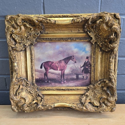 Large ornate gilt - gilt, framed