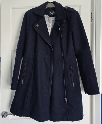 Wallis navy blue coat size - navy, 12