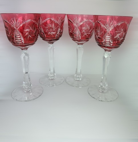 Bohemian glasses cut to - 4,