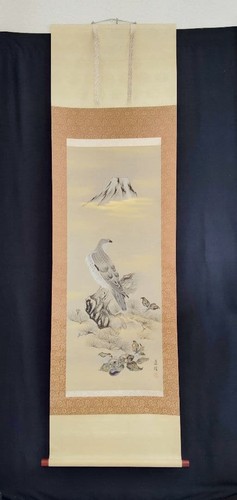 Japanese scroll painting hawk - scroll,