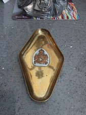 Very Nice WW1 Trench Dish With Intelligence corp Cap Badge To Centre