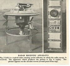 RADAR RECEIVING APPARATUS / REFLECTOR / RADIO ENERGY c 1950 OLD CLIPPING