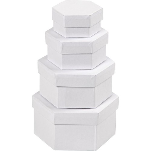 Hexagonal shaped boxes - 4, craft