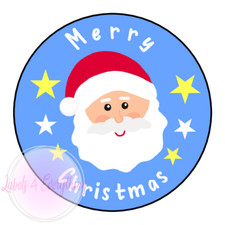 Merry Christmas Round Stickers