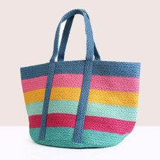 Women Jute Bag Beach Shopping