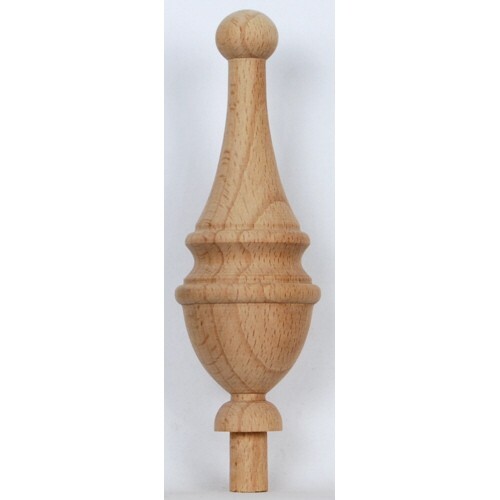 Delicate wooden finial cm - 1,