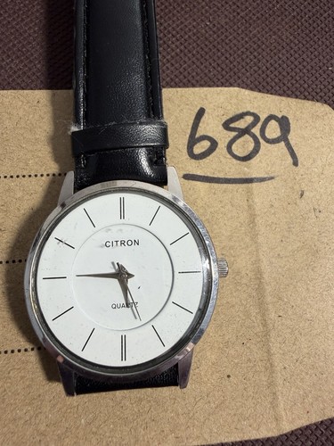 Citron quartz watch - watch, white