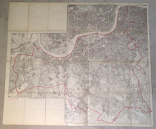 Original antique map c1890 - original,
