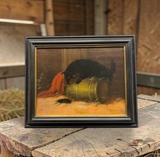 J LANGLOIS  antique Oil