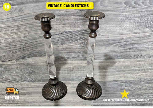 Vintage bronze twisted glass - bronze,