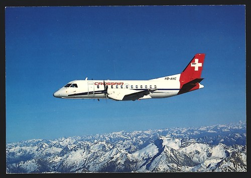 Postcard saab fairchild 340 - saab-fairchild,
