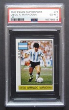 PANINI Supersport 87 1987 #071 DIEGO MARADONA Argentina Football Sticker PSA 6