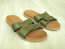 Peacocks Ladies Comfort Slider Sandals Green Size 7 / 40