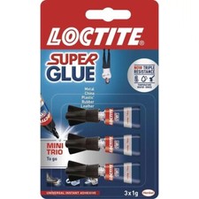 Loctite Super Glue Mini Trio Superglue 3x1g Instant Adhesive High Strength Bond