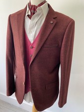 CAVANI mens BURGUNDY MIX BLEND