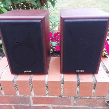 Denon SC-M2 Bookshelf Speakers, Wooden Cased, 70W 6 ohms, Wood  finish