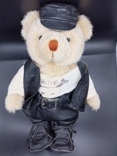 Teddy Bear Dressed in a biker outfit, 27 Cm Tall