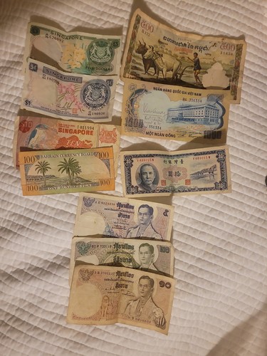 Vintage world paper money - paper,