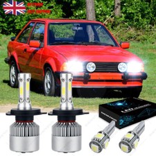 Fits Ford Escort MK4 Super White Xenon High/Low/LED Side Light Headlight Bulbs
