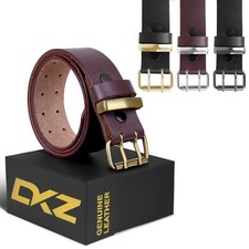 Mens leather belts double - leather,