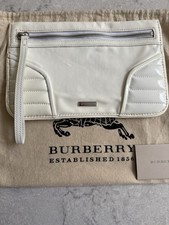 Burberry White / Cream Patent Clutch Bag Good Condition