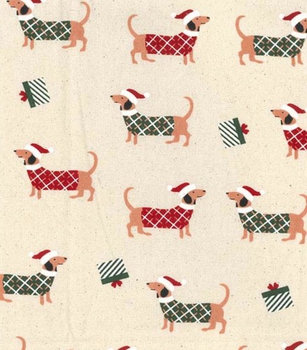 Scandi christmas cotton fabric - cotton,