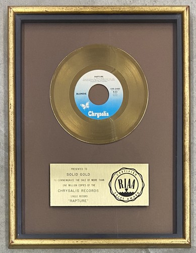 Blondie rapture 1981 riaa gold - rapture,