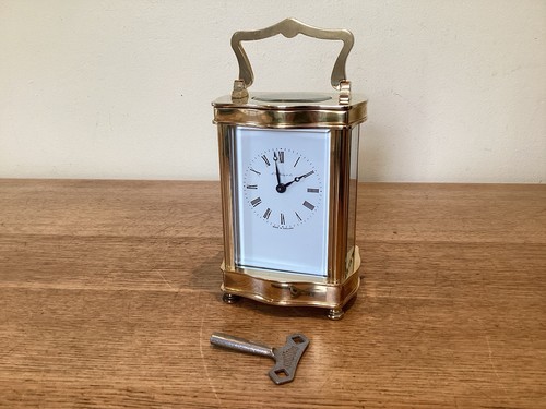 Eight day brass carriage - day,