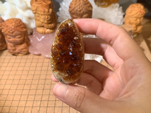 Small natural citrine - natural, geode