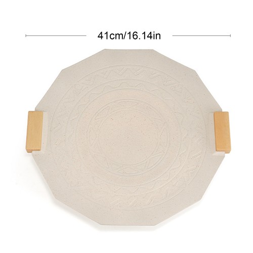41cm stone coated grill pan - stone,