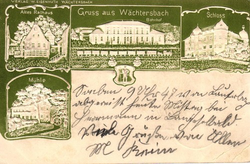 Wächtersbach embossing card - wächtersbach,,