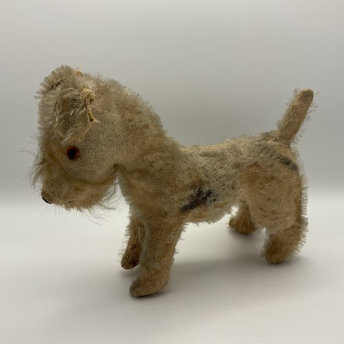 Antique vtg stuffed mohair dog - antique/vtg,