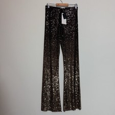 Zara Brown Sequin Flared
