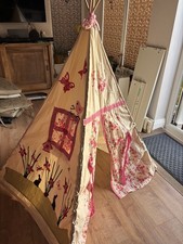 Canvas pretty window  Tent Teepee Kids Wigwam Indoor/Outdoor JFTP collect B93 