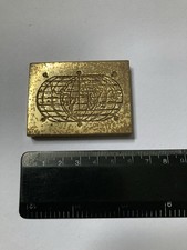 Solid Brass Globe Map Paperweight S H England