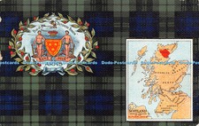 R273303 Map Coat Of Arms Butchers Broom Badge Scotland Sutherlands W And A K Joh