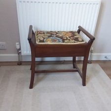 Wooden stool with storage under seat