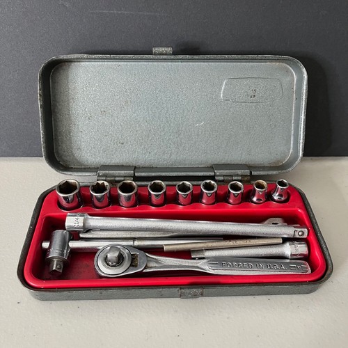 Vtg craftsman 15pc - 1/4", drive