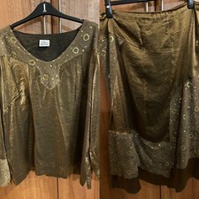 jorli bronze satin long sleeve