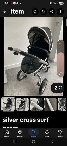 Silver cross surf pushchair - silver,