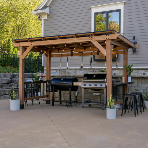Solid cedar wood bbq garden - xl,