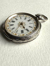 VINTAGE ANTIQUE STERLING SILVER POCKET WATCH.